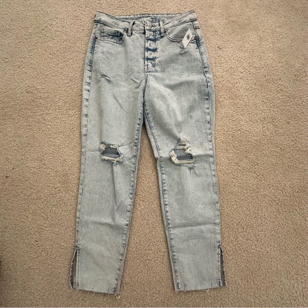 Old Navy Ankle Slit Light Wash Jeans